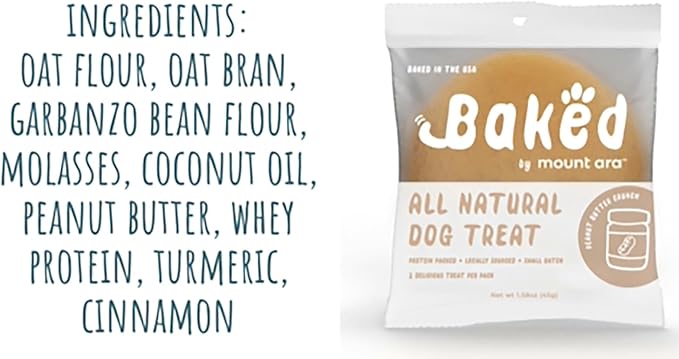 Baked Dog Treats Human Grade All Natural (24 Pack) Dog Treats Individually Wrapped, Blueberry, Pumpkin, & Peanut Butter Dog Cookies, 1.75 Ounces Each (24 Cookies, Variety)