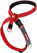 EzyDog Crosscheck No Pull Dog Training Harness – 2-in-1 Escape Proof Reflective Dog Harness for Easy Controlled Walks (L, Red)