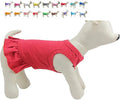 Pet Clothes Small Dog Clothing Blank Color Sport Dress T-Shirts Tee Dresses Tanks Top for Small Size Female Dogs Summer Spring Pet Costumes 100% Cotton (L, Red)