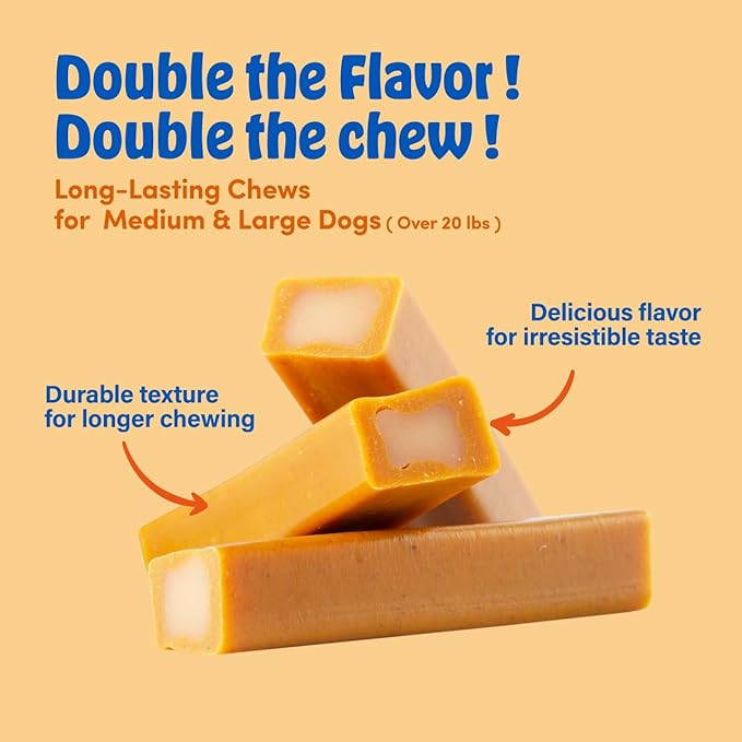 N-Bone Mega-Bone Long-Lasting Dog Chews, Mac n' Cheese Flavor, 6count, 16.8oz