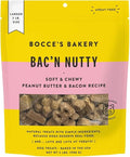 Bocce's Bakery Bac' N Nutty Soft & Chewy Peanut Butter & Bacon Recipe Natural Dog Treats, Wheat-Free, 2 lb (Pack of 1)