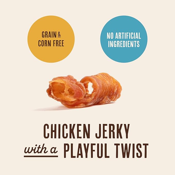 Waggin' Train Chicken Jerky Curls Dog Treats, Made with 100% Real Chicken Breasts, Only Two All-Natural Ingredients, Great High Protein Dog Treat, Easily Digestible for Big or Small Dogs, 16 oz. Pouch