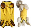 Dog’s Recovery Suit Post Surgery Shirt for Puppy, Wound Protective Clothes for Little Animals(Yellow-m)
