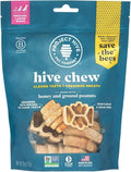 PROJECT HIVE ·PET COMPANY· Dental Chew Treats for Dogs, 9 oz, Large (M/L) – Peanut Flavor, Beehive-Shaped Dental Treats, Cleans Teeth & Freshens Breath, Vegetarian Recipe with Honey, No Grain or Soy