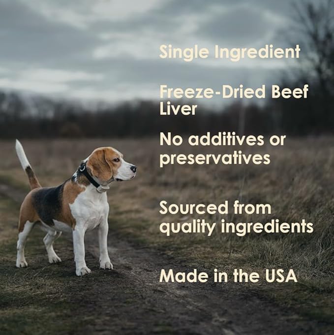 MVPChews | Freeze Dried Beef Liver Dog Treats | Single Ingredient Training Treats | High Protein, Grain Free, No Additives or Fillers | Premium Quality Food Topper | Made in USA - 3.5oz (Pack of 4)