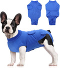 OYX Dog Surgery Recovery Suit, Adjustable Back Dog Onesie for Surgery Female Male, Recovery E-Collar & Cone Alternative Surgical Spay, Breathable Bodysuit Shirt Protect Dog's Prevent Licking, Blue L