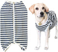 Dog’s Recovery Suit Post Surgery Shirt for Female Male Dog, E-Collar Alternative Wound Protective Clothes (Navy white-2xl)