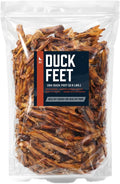 USA Duck Feet Dog Chew Value Pack (2.5lbs./~65 Feet) 100% Natural and Only Water-Washed - Natural Scent - Single-Ingredient, Crunchy Dental Treats - Supports Healthy Joints