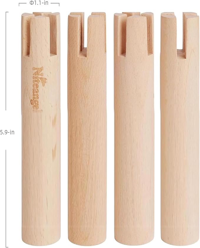 Niteangel Set of Beech Stilts for Elevating & Safely Setting Niteangel Multi-Chamber Series Maze House (Set of 4 Stilts (5.9'' H))