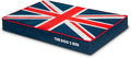 The Dog's Bed Replacement Outer Cover ONLY (Outer Cover ONLY - NO Bed, NO Waterproof Inner) for The Dog's Bed, Washable Oxford Fabric, XL 6 Inches (Blue with Red Piping UK Flag & Centre Flag)