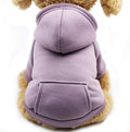 Jecikelon Winter Dog Hoodie Sweatshirts with Pockets Warm Dog Clothes for Small Dogs Chihuahua Coat Clothing Puppy Cat Custume (Purple, Large)