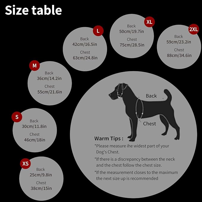 Dog Winter Coat, Warm Dog Jacket Reflective Adjustable Fleece Vest with Harness Built in, Windproof Pet Snow Jacket Snowsuit with Zipper for Small Medium Dogs, Black XS