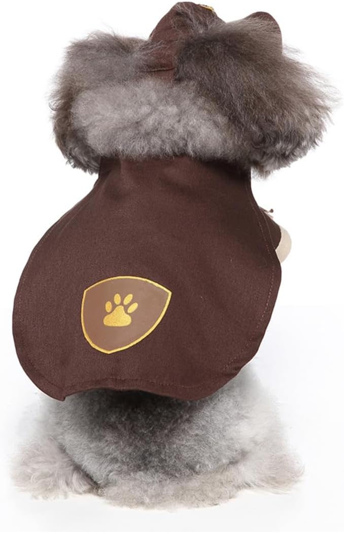 Puppy Porter Dog Costume, Pet Cosplay Clothes Halloween Christmas Funny Party Costume for Cats and Small Dogs (Large, Porter)
