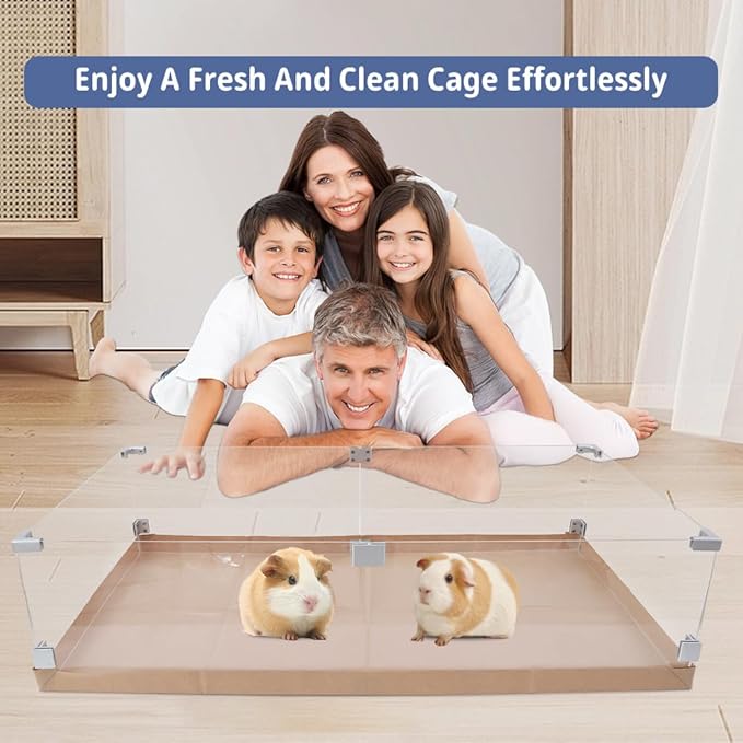 Disposable Guinea Pig Cage Liners, 48" x24 Large Liner Bag for Guinea Pig Cage Bottom, Water-Resistant Kraft Paper（25Pcs