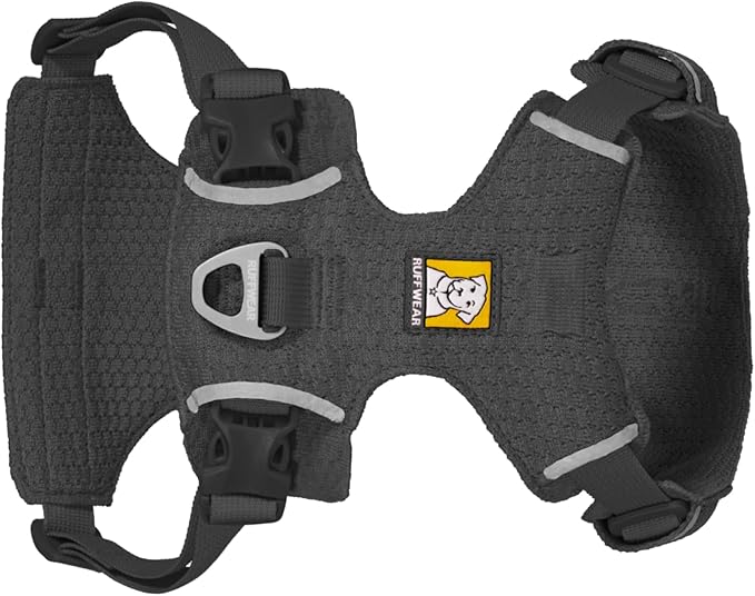 Ruffwear, Front Range Flex Dog Harness, Engineered Knit Construction for Ultimate Fit and Mobility, Lightweight Flexible Everyday Harness with Dual Leash Clips, Basalt Gray, XXX-Small
