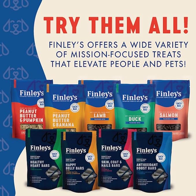 Finley's Crunchy Dog Biscuits, Peanut Butter and Pumpkin, Plant-Based Healthy Treats, Oven Baked Dog Cookies, 12oz, 1 Pack