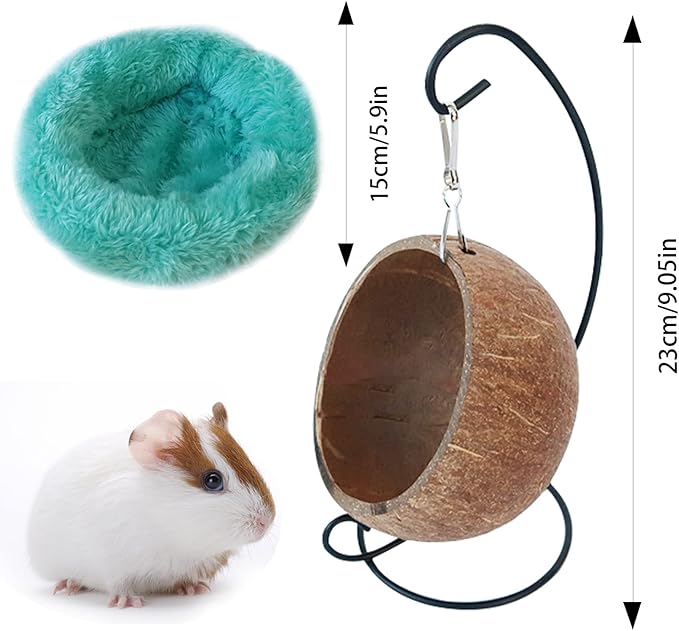 Hamster Cage Hamster Hideout Hanging Hammock Bed with Stand Cage with Mattress for Small Animals
