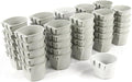 The ROP Shop 50-Pack - Gray Cage Cups for Water & Feed for Hamsters, Poultry, Ducks, Birds