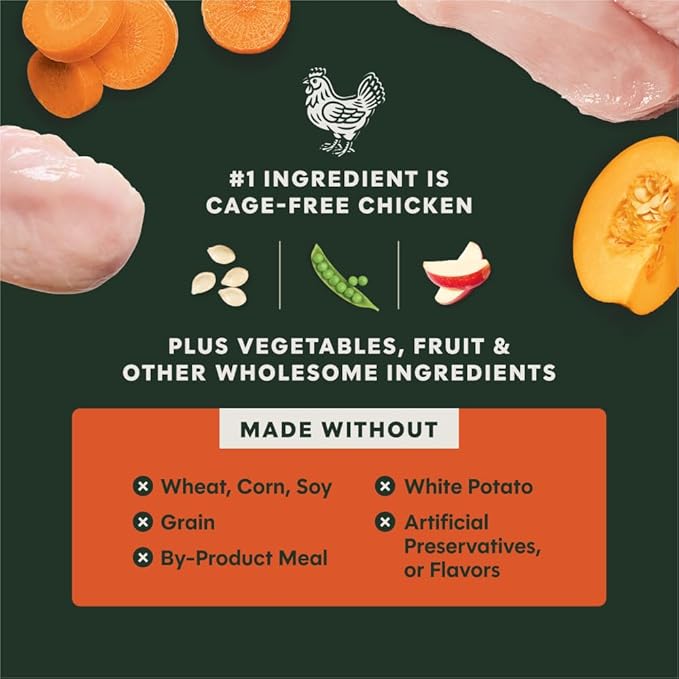 Instinct RawBoost Gut Health, Natural Dry Dog Food with FreshDried Raw, High Protein, Grain-Free Recipe - Real Chicken, 3.5 lb. Bag