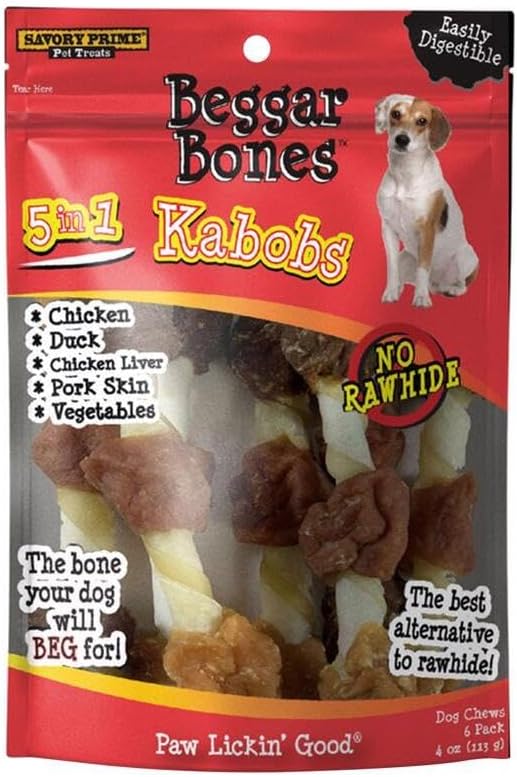 Savory Prime Dog Treats KABOBS 6PK