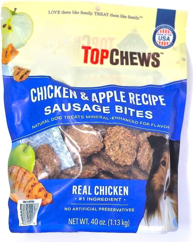 Top Chews Chicken Apple Dog Treats. Chicken Dog Treats. 40 oz.