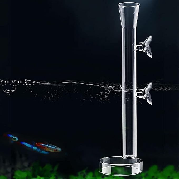 Mipukbay Glass Aquarium Feeder Set - 13.8 Inch Shrimp Feeding Tube & Dish for Fish, Shrimp, and Bottom-Dwelling Aquatic Pets‌