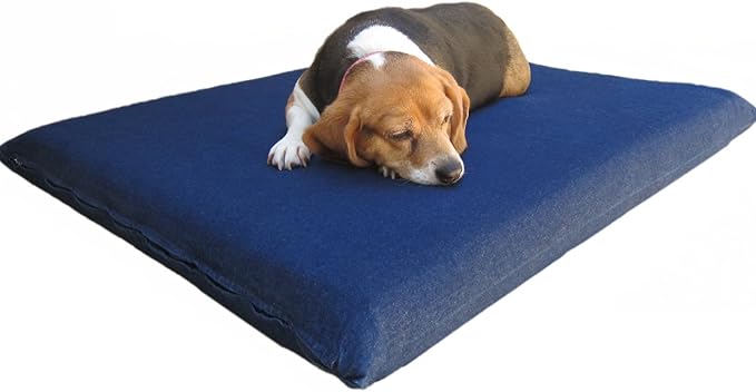 Quantity = 2 Small/Medium 34"x27"x3" Memory Foam Pad Pet Bed + External Denim Cover + Waterproof case for Dog and Cats