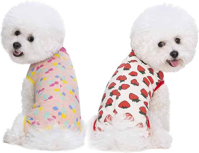 2 Packs Pet Dog Recovery Onesie Suit for Dogs Cats After Surgery,Dog Abdominal Wounds Bandages Cone E-Collar Alternative. (Pink, XL)