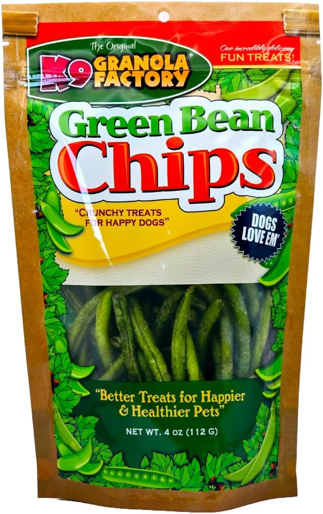 K9 Granola Factory Green Bean Chips Dog Treats 5oz (Pack of 3)