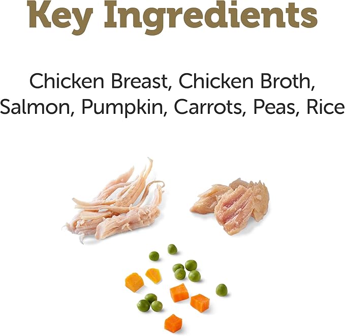 Applaws Taste Toppers, Grain-Free Dog Food Topper, Limited Ingredient, Chicken Breast with Salmon, Pumpkin, Carrots & Peas in Broth (12 x 5.5oz Cans)