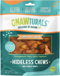 Rawhide Free Dog Chews | Ribbed Bones | for Small - Medium Dogs | Pumpkin, Psyllium Husk and Chicory Root for Easy Digestion and Overall Gut Health (12 Bones, Pumpkin)
