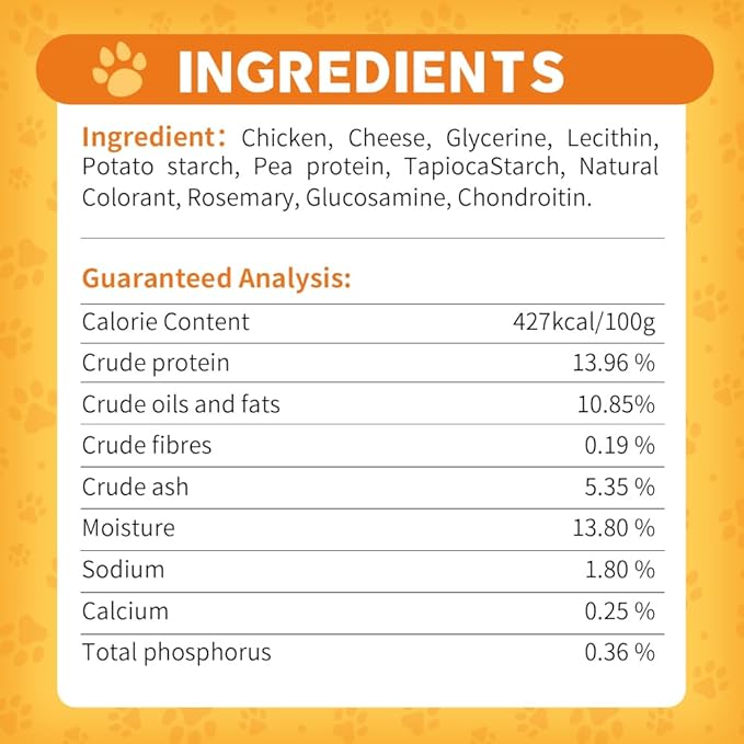 Dog Soft Chewy Treats Yumm Stick, Chicken with Beef/Lamb/Liver/Cheese, High Protein, Energy Support, DHA & Omega 3 & 6