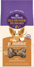 Old Mother Hubbard Wellness P-Nuttier Dog Biscuits, Natural, Training Treats, Peanut Butter Flavor, Mini Size, (5 Ounce Bag)