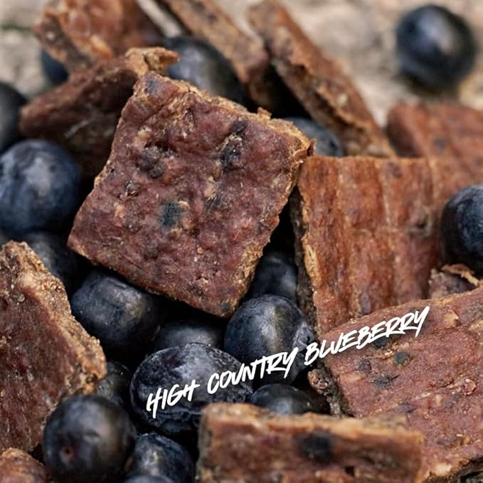 High Country Wild Blueberry Elk & Venison Multipurpose Dog Treats - Natural Grain-Free Puppy & Dog Snacks - Protein for Training & Reward - No Fillers, No Artificial Preservatives, 8oz 1 Pack