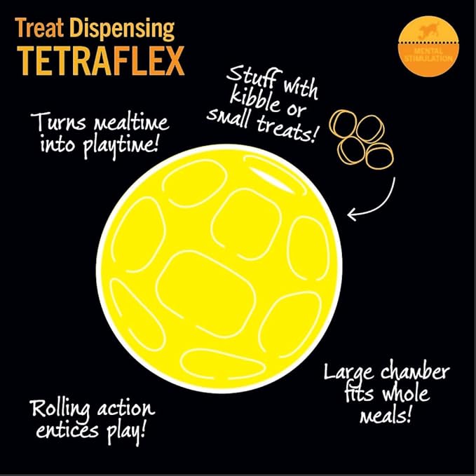 Starmark Treat Dispensing Tetraflex Dog Toy Medium