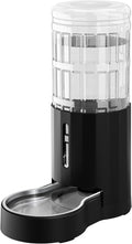 CZPET Dog Water Bowl Dispenser 9.5L, Wider Mouth & Upgraded Brush, Easy Cleaning Automatic Cat Gravity Refilling Waterer with Removable Stainless Steel Bowl, Large Drinking Area for Multi-Pet (Black)