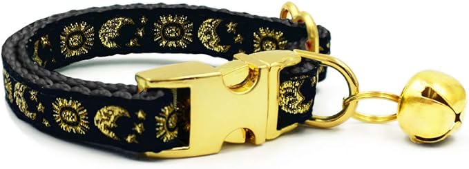 waaag Pet, Moons Stars Suns Dog Collar Cat Collar, Multiple Designs Crescent Celestial Dog Cat Collar Leash Harness X-Small (Pack of 1)