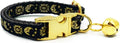 waaag Pet, Moons Stars Suns Dog Collar Cat Collar, Multiple Designs Crescent Celestial Dog Cat Collar Leash Harness X-Small (Pack of 1)