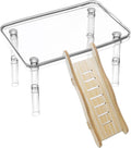 Hamster Platform Acrylic Small Animal Play Activity Resting Stand Climbing Cage Toy with Ladder for Dwarf Syrian Hamsters Gerbils Mice Sugar Glider