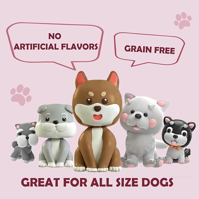 ASMPET Beef Tendon Dog Treats, Chicken Wrapped Beef Tendon Knotted Bones, Long Lasting Dog Chews Bones
