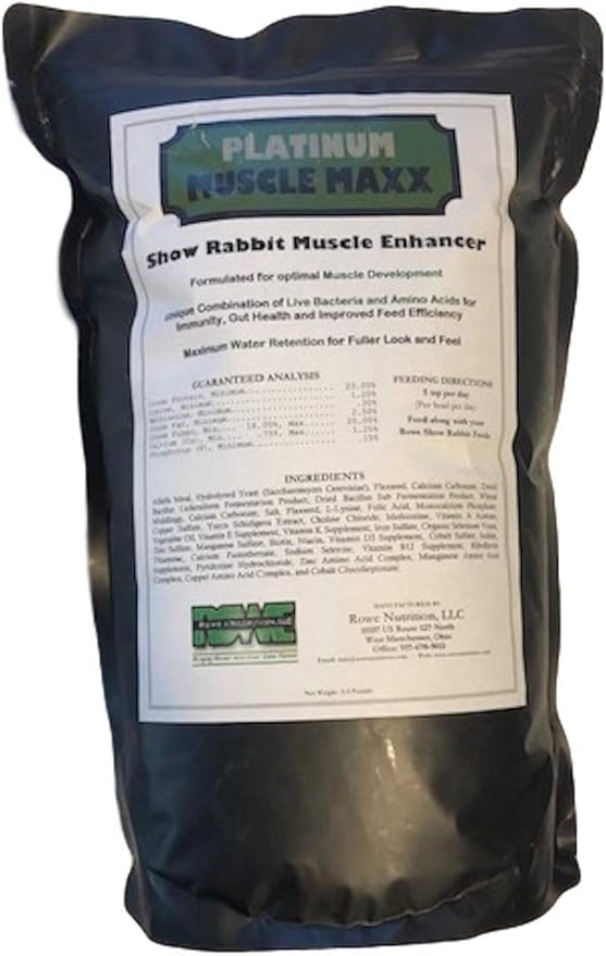 Rowe Platinum Muscle Maxx Show Rabbit Muscle Enhancer (25LB)