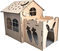 Bunny house with ladder, guinea pig house, rabbit furniture, bunny decoration, rabbit supplies, chinchilla house, pet bed, chinchilla (29.9x18.1x22 inch)
