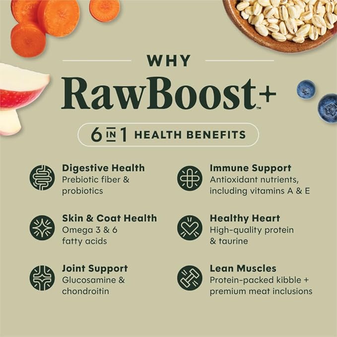 Instinct RawBoost, Natural Dry Dog Food with FreshDried Raw, Whole Grain Recipe - Real Chicken & Brown Rice, 3.5 lb. Bag