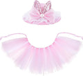 2 Pcs Easter Costume Set for Pet Rabbit Ear Hat Puppy Tutu Skirt for Small Dog Cat Party Dress Accessories Supplies