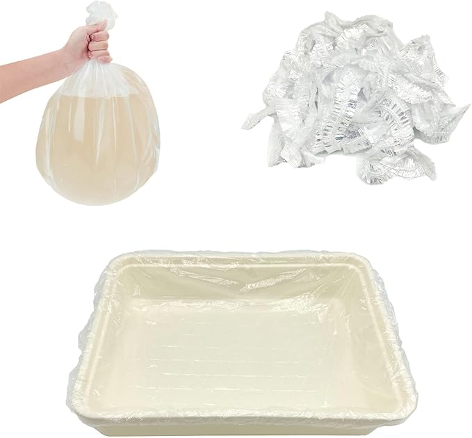 Disposable Small Animal Cage Liners, Rabbit Litter Box Lines Pet Tray Liner Bags Guinea Pig Cage Toilet Plastic Film for Bird Hamster Chinchilla Hedgehog (100 PCS, 23'')