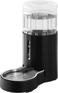 CZPET Dog Water Bowl Dispenser 8L, Wider Mouth & Upgraded Brush for Easy Cleaning Automatic Cat Gravity Refilling Waterer with Removable Stainless Steel Bowl, Large Drinking Area for Multi-Pet (Black)