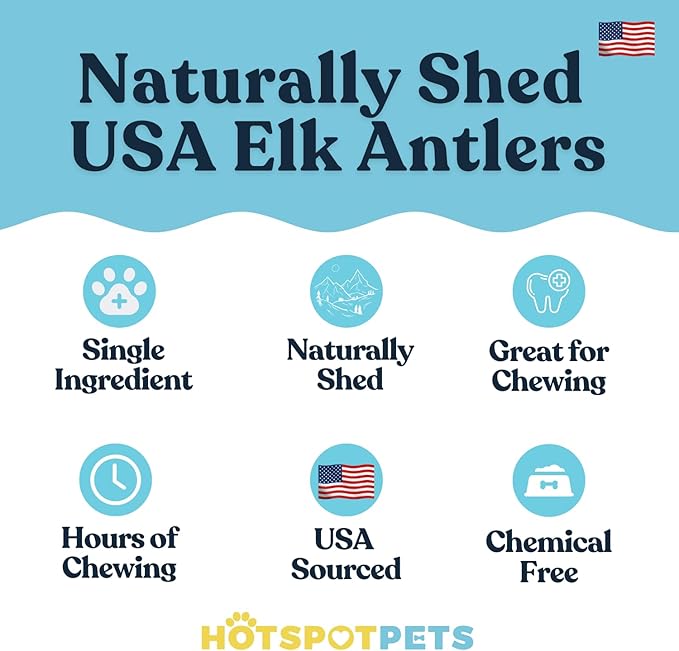 Small Premium Split Elk Antlers for Dogs - 4''-5'' Inch Long Dog Chews (3 Pack) Naturally Shed Antler Bone for Small Breed Aggressive Chewers - Made In USA -Odorless- Promotes Dental Hygiene (3 Pack)
