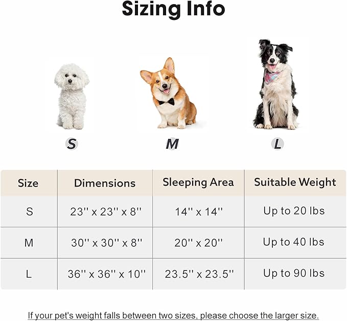MIXJOY Dog Bed Medium Size Dogs, Washable Medium Dogs Bed with Removable Cover, Cozy Donut Dog Ded Fluffy Plush Faux Fur Pet Bed with Anti-Slip Bottom, 30"x30"x8", White