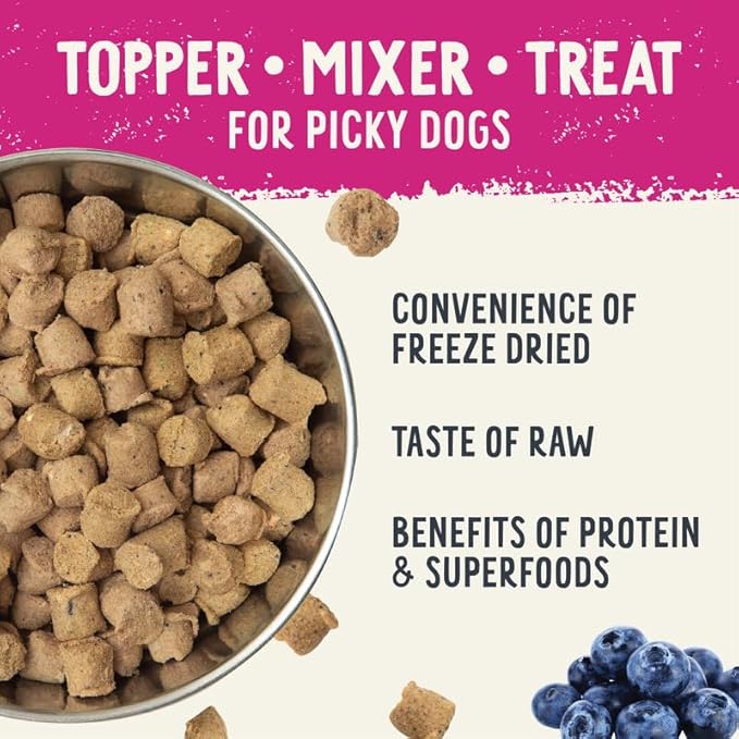 Health Extension SuperBites Freeze-Dried Raw Salmon Meal Mixer for Dogs, (3.5 oz, 99.2 g) – Premium Blend with Raw Proteins and Superfoods for Optimal Nutrition