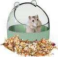 Cute Hamster Food Bowl Hedgehog Dish for Dwarf Hamsters, Syrian Hamsters, Gerbils, Mice, Rats, Small Animals, Green